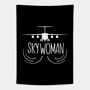 Sky Women Funny Flight Attendants Flying Aviation Tapestry