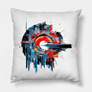 World City Circle Of Life Optimistic Fun Abstract Pillow