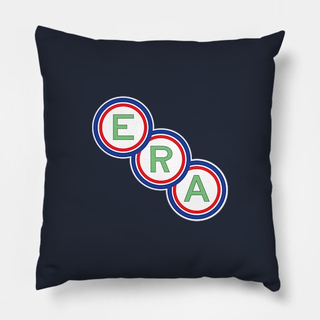 ERA (English Racing Automobiles) emblem (1933-1954) Pillow by retropetrol