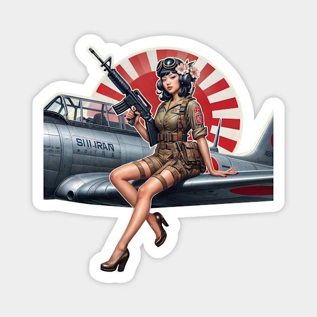 Fly Girl Magnet by Rawlifegraphic