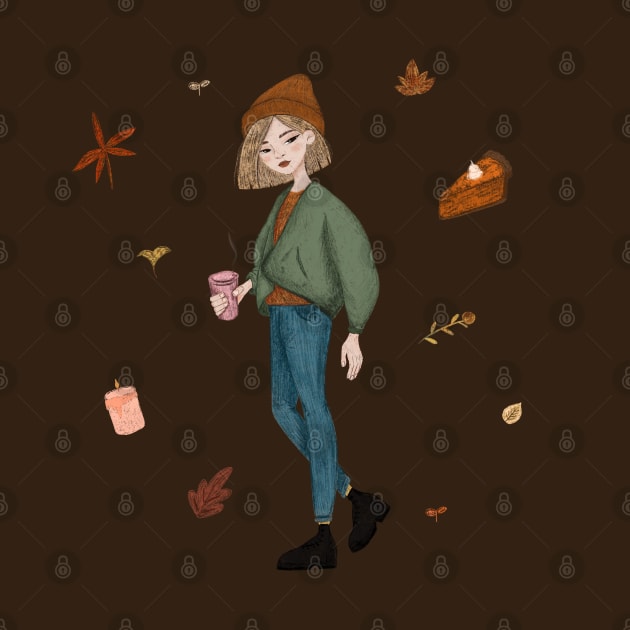 Autumn girl by Wadul