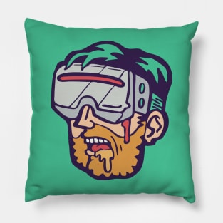 Cyberpunk VR headset player gamer - illustration Pillow