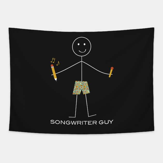 Funny Mens Songwriter Design Tapestry by whyitsme