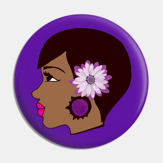 Black Queen Flower Women Summer Apparel Pin by EllenDaisyShop