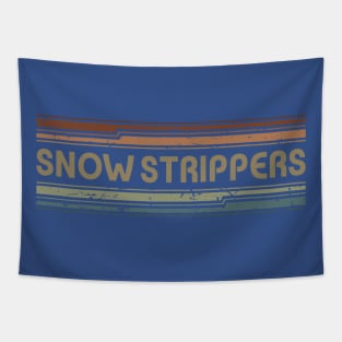 Snow Strippers Retro Lines Tapestry