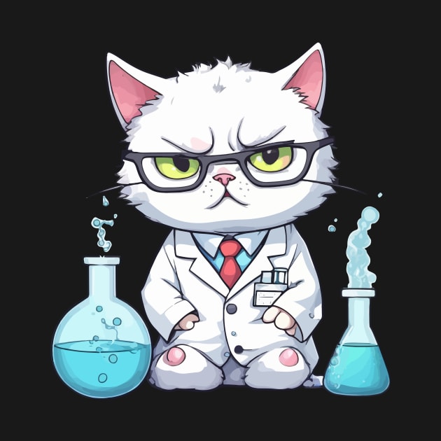 Chemistry Teacher Cat by Rishirt