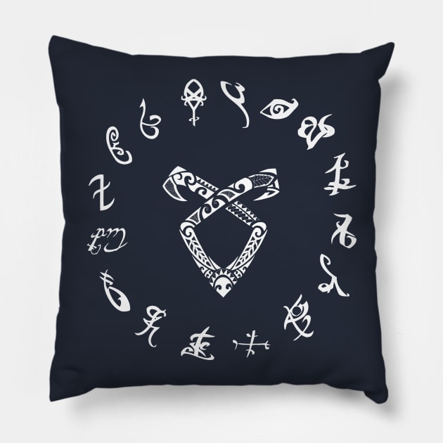 shadowhunters symbol Pillow by meunir