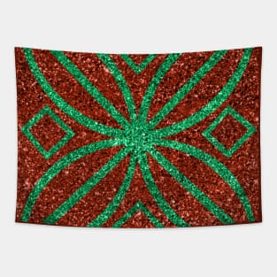 green elegant sparkly glitter design vintage mask elegant sparkles case design Tapestry