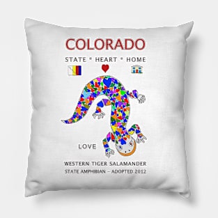 Colorado, Tiger Salamander, Valentines Day, Love, State, Heart, Home Pillow