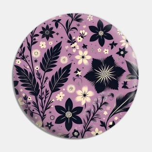 Purple Floral Pin