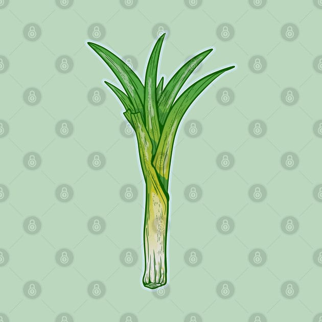 Vector leek vegetable plant by mailboxdisco