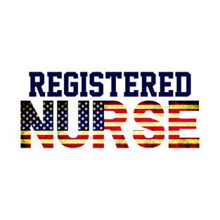 American Registered Nurse USA Flag, RN Department, Nursing Student Gift T-Shirt