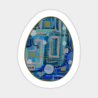 Art Acrylic artwork abstract Easter Egg Magnet