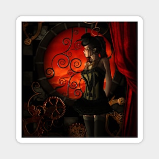 Wonderful steampunk lady Magnet