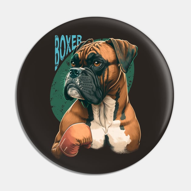 Boxer Dog Pin by Bondoboxy