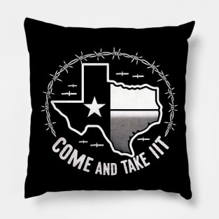 Come and take it, Texas, razor wire Pillow