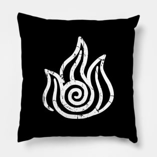 Fire white symbol Pillow