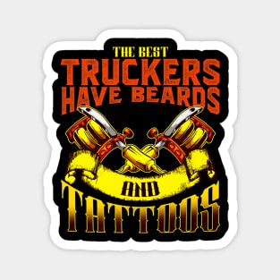 Trucker Have Tattoos Beards Magnet