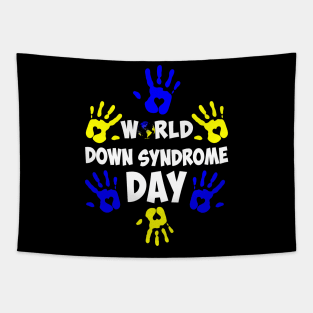 Hand Print World Down Syndrome Day Tapestry