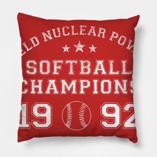 Springfield Nuclear Power Plant Softball Champs (White) Pillow