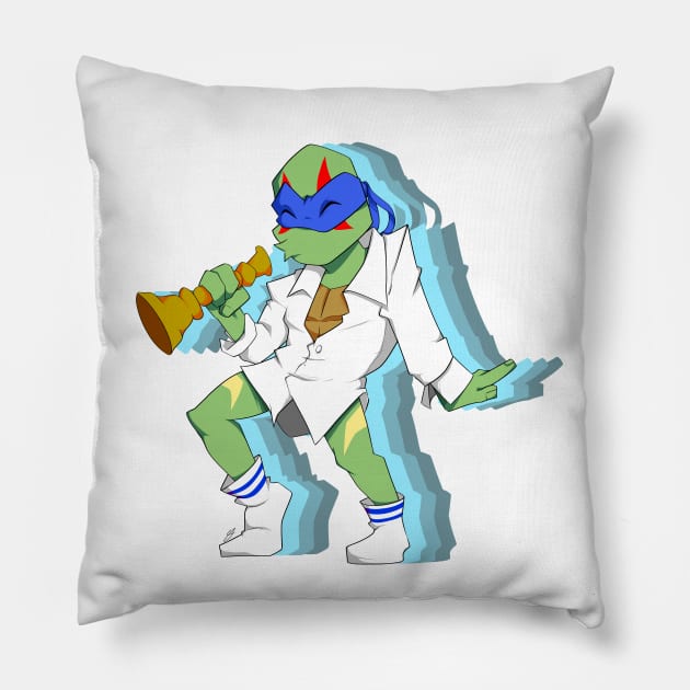 Risky Business Leo Pillow by Beansprout Doodles