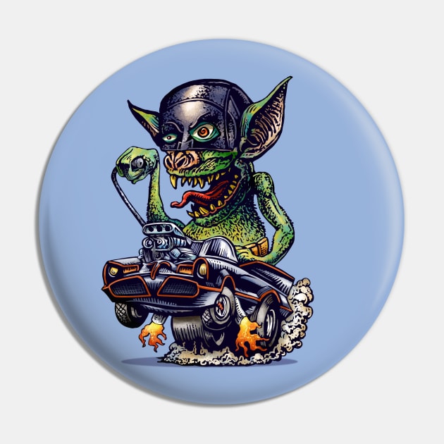 Bat Dragster Pin by ChetArt