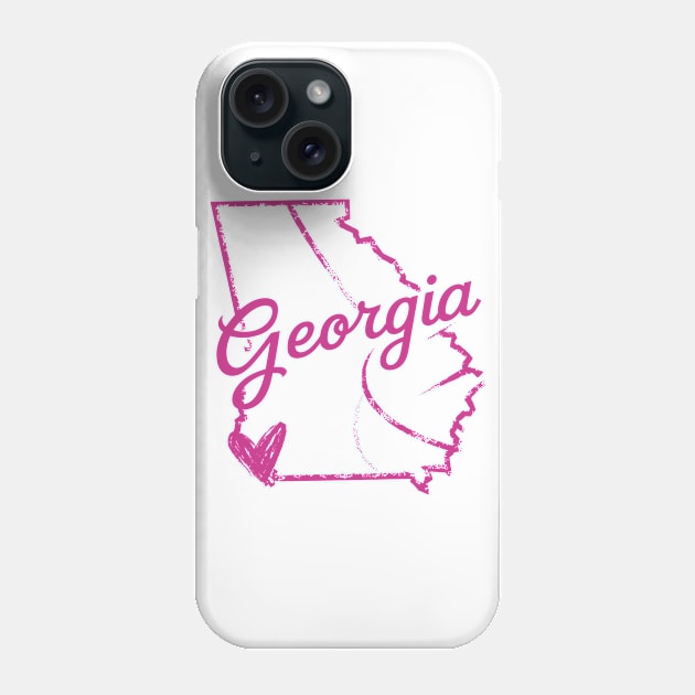 Georgia Outline Phone Case by JessArty