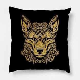 Celtic gold fox Pillow