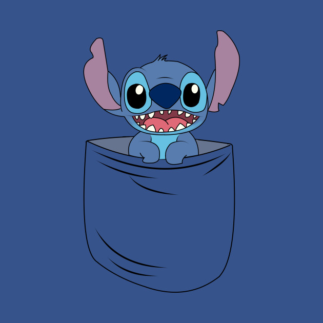 Stitch in a pocket Stitch TShirt TeePublic