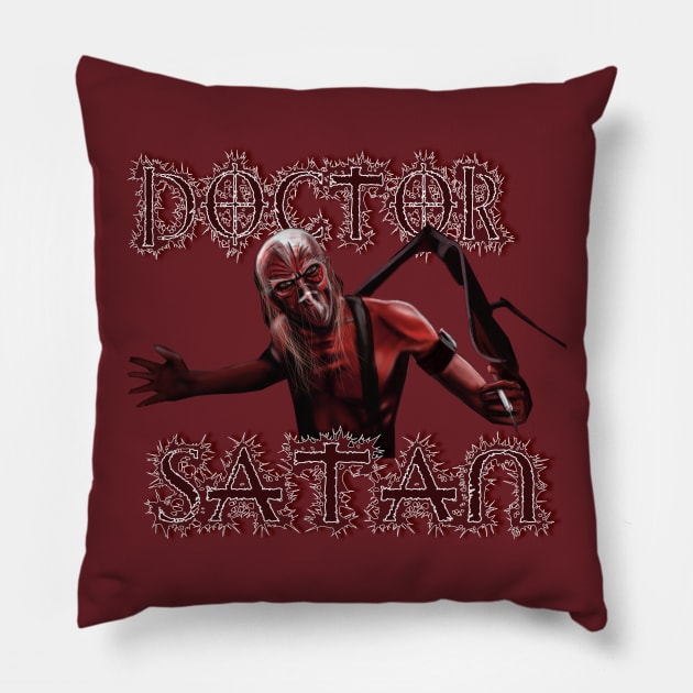 Doctor Satan Pillow by The Hitman Jake Capone