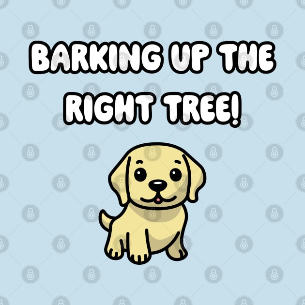 Barking Up The Right Tree: Cute Golden Retriever by CallamSt