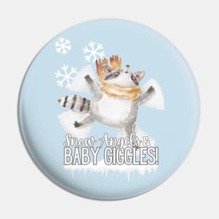Snow Angels and Baby Giggles New Baby Graphic Pin