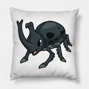 Kawaii rhinoceros beetle Pillow