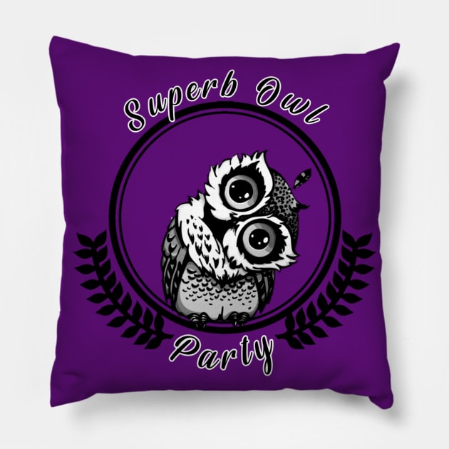 SUPERB(OWL) PARTY Pillow by thelostwinchester