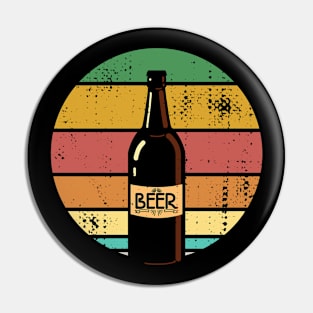 Beer - Bottle Beer Vintage Sunset Pin