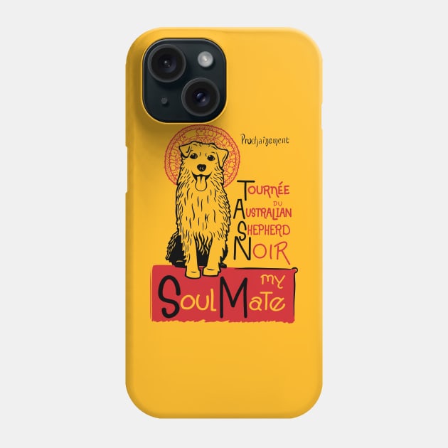 Funny Australian Shepherd Owner Gift Shepherd Art Phone Case by Get Hopped Apparel