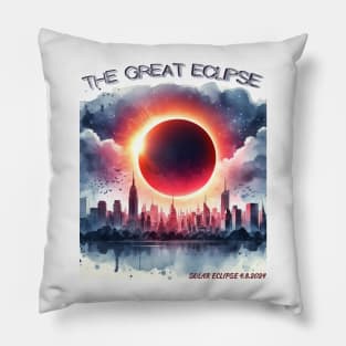 The great north american eclipse 2024 Pillow