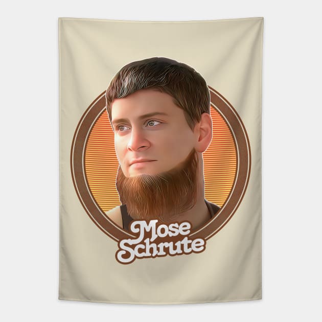 Mose Schrute \/\ Retro Style Fan Artwork Tapestry by DankFutura