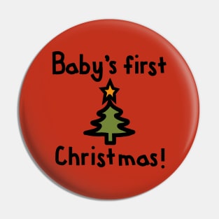 Babys First Christmas with Tree Pin