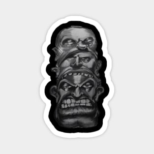 Three Ugly Heads Magnet