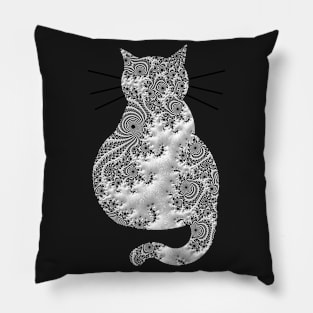 Fractal Hunter Cat Pillow