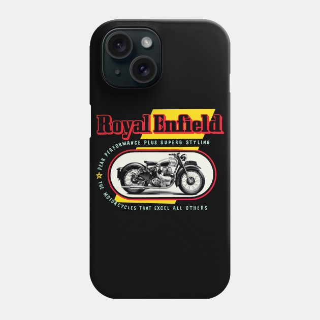 The Gorgeous Royal Enfield Cafe racer Motorcycles Phone Case by MotorManiac