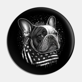 French Bulldog 4th of July Pin