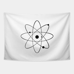 The Atom (icon symbolizes the atom in black) - ORENOB Tapestry