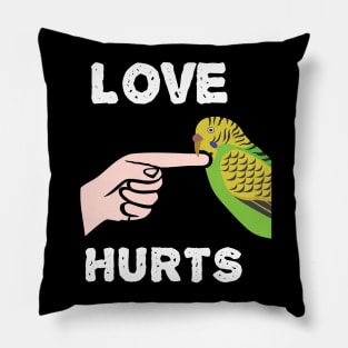 Love Hurts Budgie Parakeet Parrot Biting Pillow