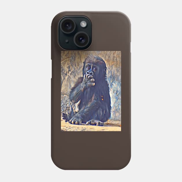 Baby Western Lowland Gorilla Phone Case by Sharonzoolady