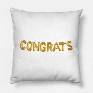 Congrats gold balloons Pillow