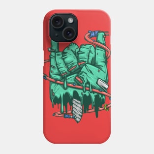 green zombie metal horns Phone Case