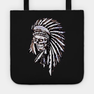 Native American Indian Skull Headdress Tote