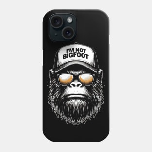 Funny Bigfoot In Disguise Sunglasses Trucker Phone Case